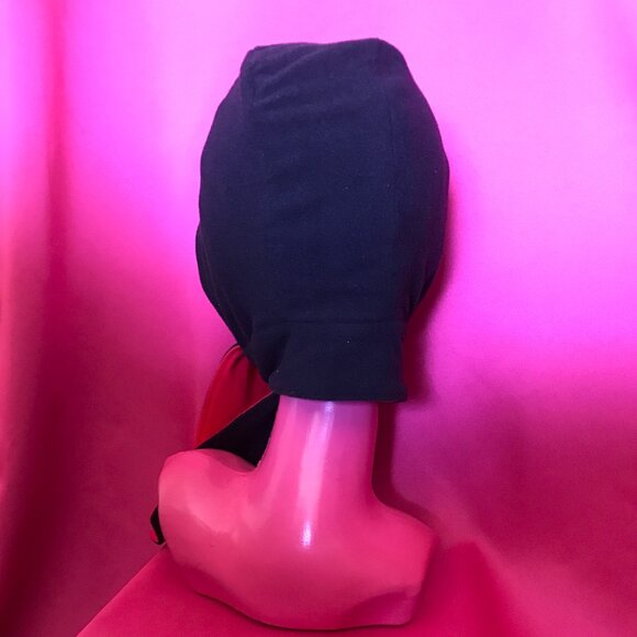 NEW reversible 1950s retro devil hood hat halloween costume handmade - Picture 5 of 6